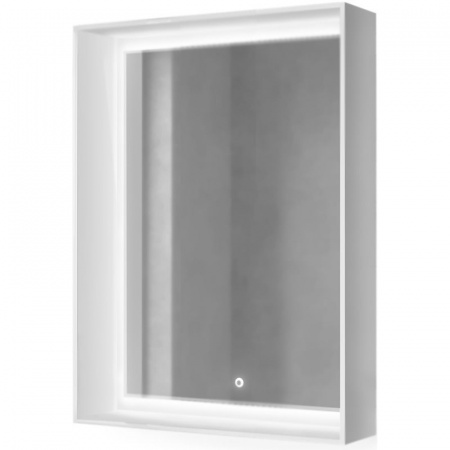 Зеркало Raval Frame 75 Белое с подсветкой (сенсор), Fra.02.75/W
