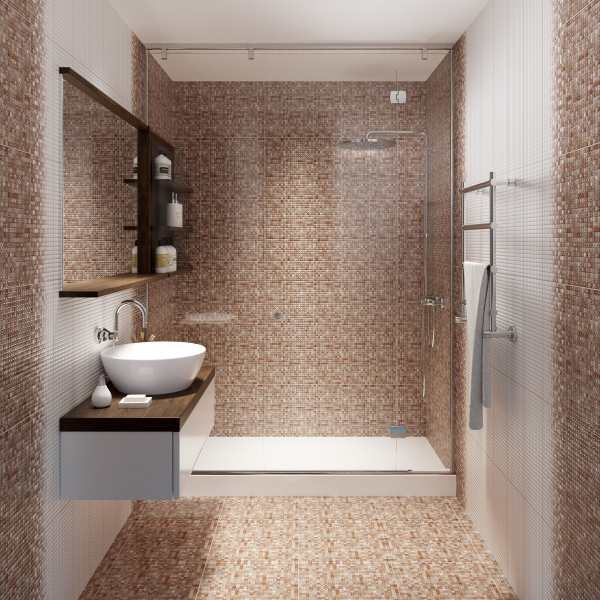 Керамическая плитка настенная Cersanit Хаммам (Hammam) рельеф бежевый 20х44, 12154