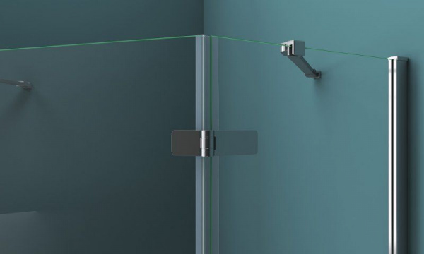 Душевая кабина BelBagno Kraft 1000x1000x1950, прозрачное стекло, хромированный профиль, левый, KRAFT