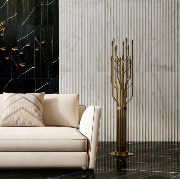 Керамическая плитка настенная Kerama Marazzi Милан Греппи черный 40x120x10, 14026R