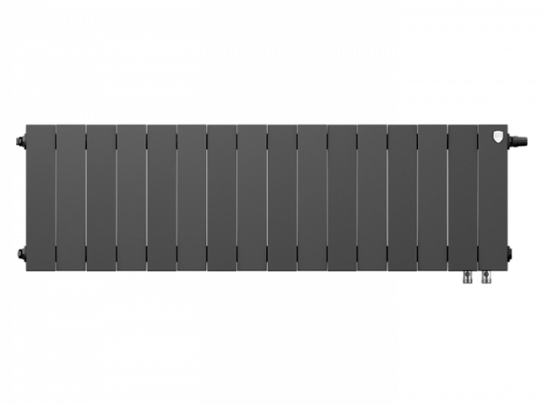 Радиатор биметаллический Royal Thermo PianoForte 300 /Noir Sable VDR - 16 секций, черный графитовый,
