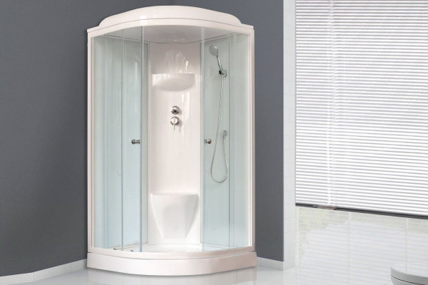 Гидромассажный бокс Royal Bath 90х90х217,  белое/прозрачное стекло, белый профиль, RB 90HK6-WT