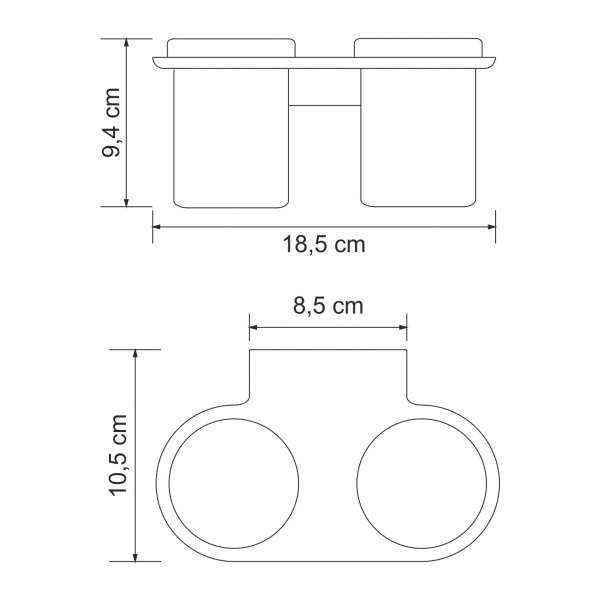 Стакан WasserKRAFT Kammel K-8300, K-8328D