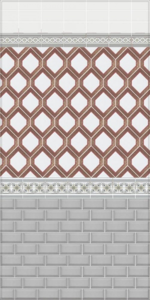 Плитка настенная Kerama Marazzi Клемансо 7,4х15 розовый грань 16056