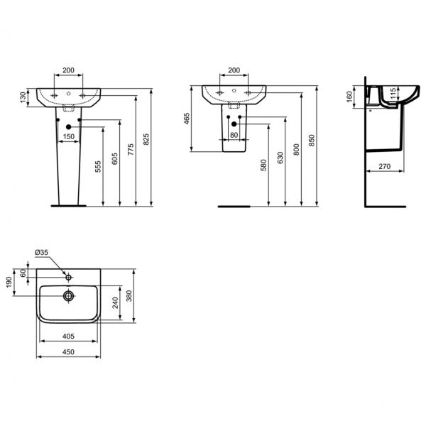 Полупьедестал Ideal Standard i.life, T474001