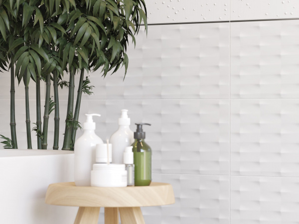 Настенная вставка Meissen Keramik Sparkle  белый 25x75 SP2U051