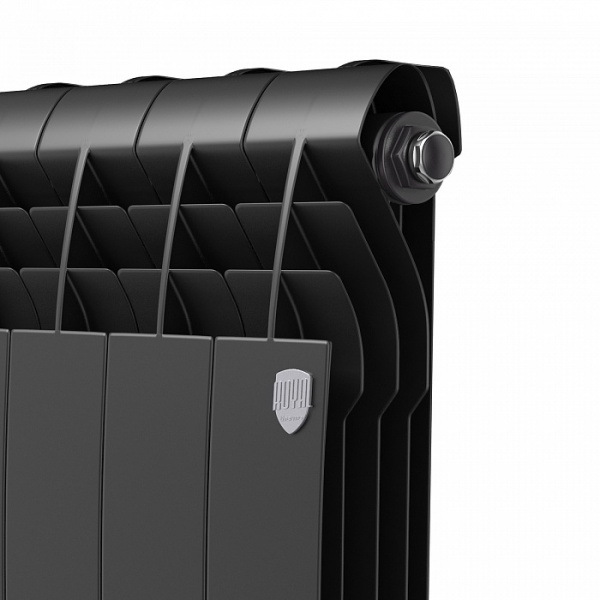 Радиатор биметаллический Royal Thermo BiLiner 350 /Noir Sable - 4 секции, черный графитовый, RTBNS35