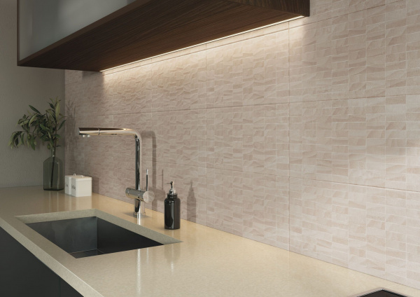 Керамическая плитка настенная CIFRE ceramica RELIEVE NEXT BETON GREY 25X50