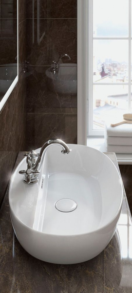 Раковина Kerama Marazzi Plaza/Плаза 60х40 см накладная с отверстием под смеситель, PLR.wb.60.1