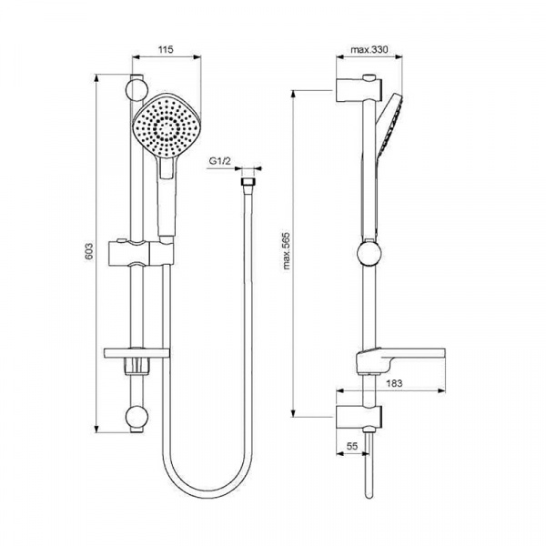 Промо комплект 3 в 1 Ideal Standart ESLA (BC224AA + BC229AA + B2621AA), BC264AA