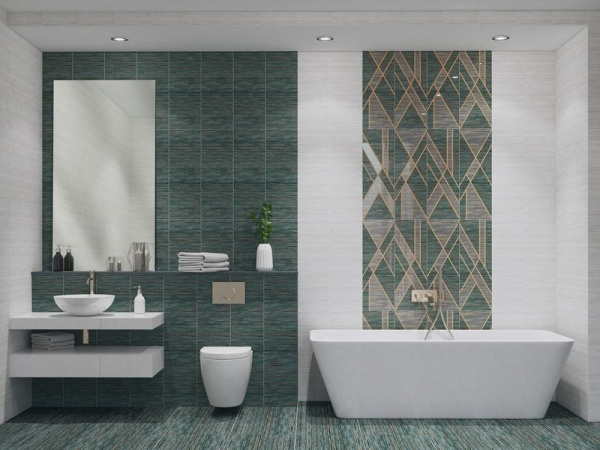Керамическая плитка настенная Eletto Ceramica TESSUTO GREEN 25,1*70,9 1с, 507701101