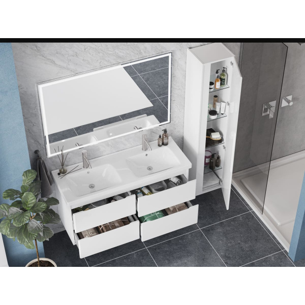Тумба подвесная Sanstar Riana 125 с раковиной Гармония 125