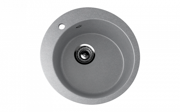 Мойка для кухни EcoStone ES-13, d=495 мм, с отверстием под смеситель (Мойка для кухни EcoStone ES-13-342, d=495мм, с отверстием под смеситель, графитовый)