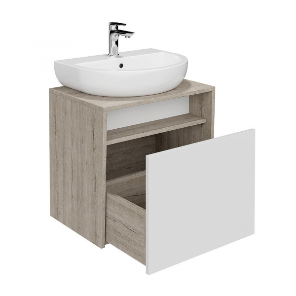 Тумба Kerama Marazzi PRO/ПРО подвесная 1 ящик 60, белая глянцевая, PRO.60.1\WHT