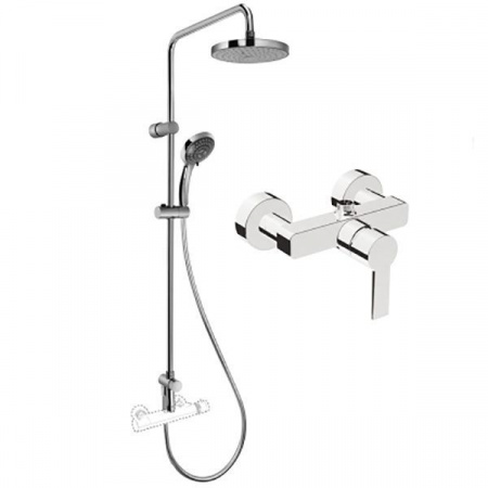 Душевая система  Vitra  System Rain и Flo S, хром, A49234EXP