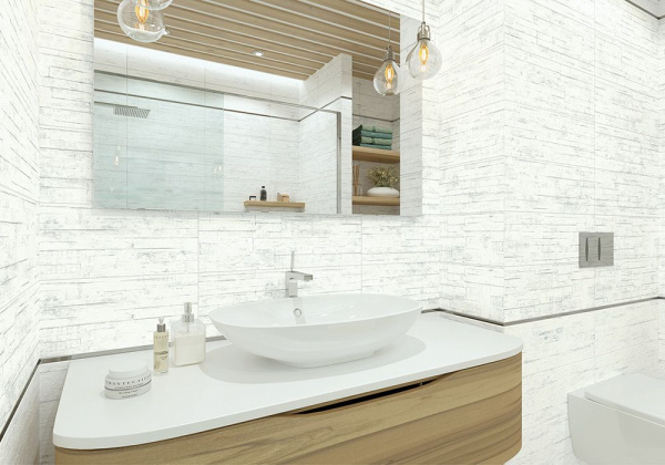Керамическая плитка настенная AltaCera Формворк белый / Formwork White 200*600, WT11FOR00