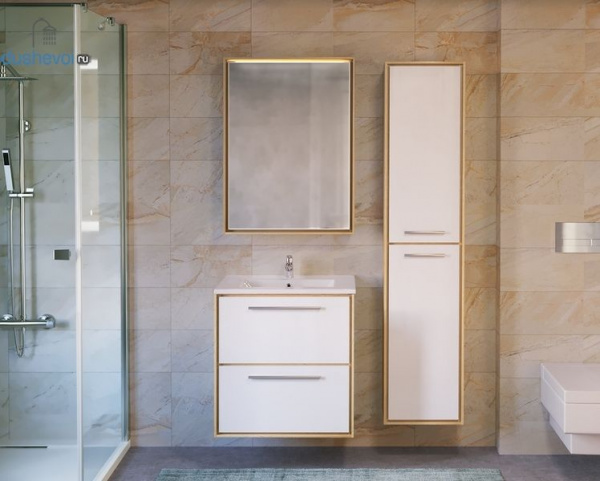 Зеркало-шкаф Raval Frame 60 Дуб сонома с подсветкой, розеткой, Fra.03.60/W-DS