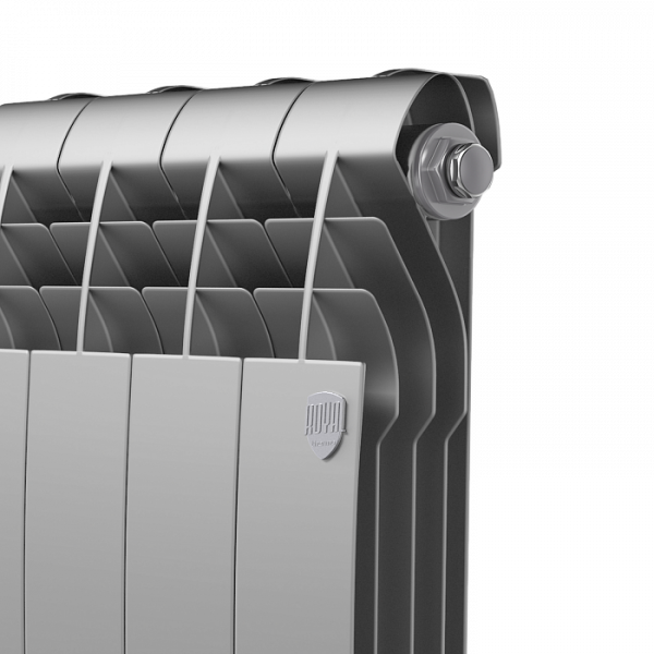Радиатор биметаллический Royal Thermo BiLiner 350 /Silver Satin - 12 секций, серебристый, RTBSS35012