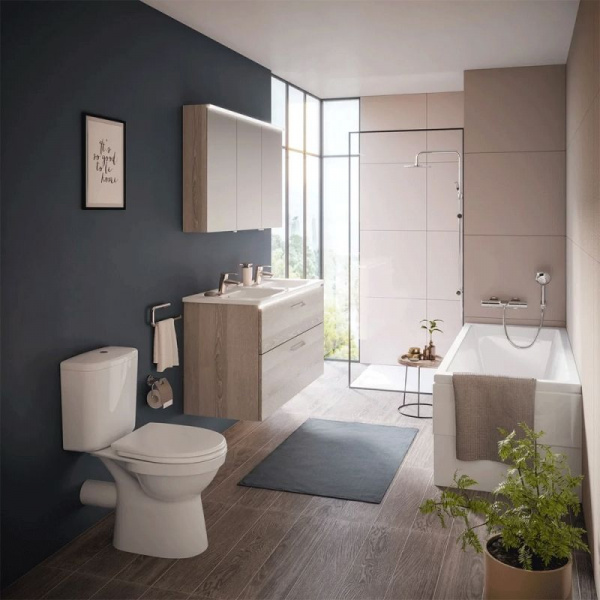 Унитаз-компакт Vitra Norm Fit, c функцией биде, с крышкой термопласт, микролифт, белый, 9844B099-720