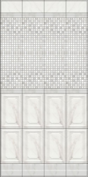 Бордюр Kerama Marazzi 25х5,5 Багет Гран Пале белый BLE006