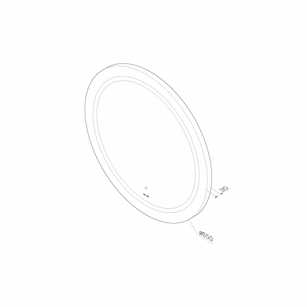 Зеркало AM.PM X-Joy с контурной LED-подсветкой, ИК- сенсором, круглое, 65 см, M85AMOX0651WG