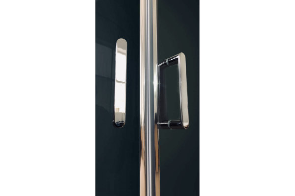 Гидромассажный бокс Royal Bath 80х80х217, черное/прозрачное стекло, хромированный профиль, RB 80HP7-