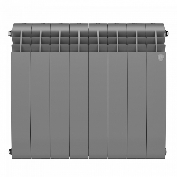 Радиатор биметаллический Royal Thermo BiLiner 500 /Silver Satin - 8 секций, серебристый, RTBSS50008
