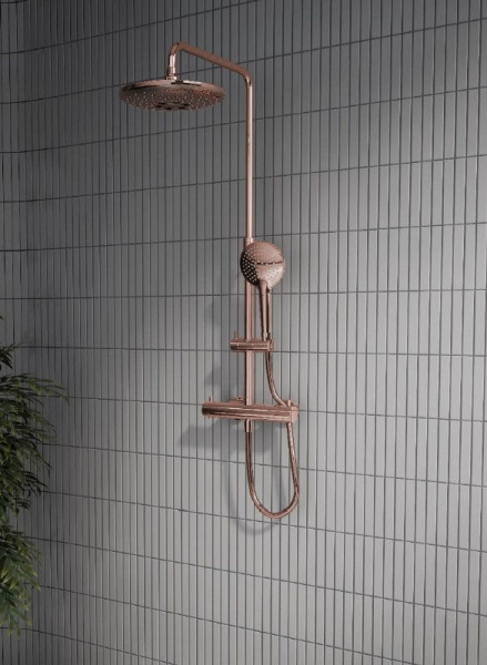 Душевая система Vitra Aquaheat Bliss 240 2F, с термостатом, медный, A4720526