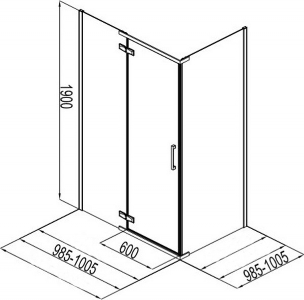 Душевая кабина Aquanet Logic C1000 AE32-S-100x100U-CT 1000x1000, прозрачное стекло