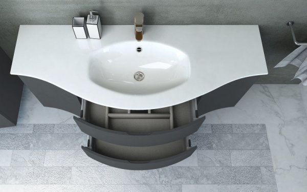 Шкафчик подвесной Cezares VAGUE правый, 34x40x55, Rovere sbiancato