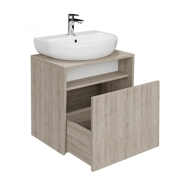Тумба Kerama Marazzi Pro/Про подвесная 1 ящик 60, дуб Орегон, PRO.60.1\OAK.O