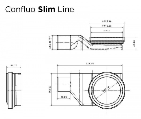 Душевой лоток Pestan Confluo Slim Line 650, 13100033