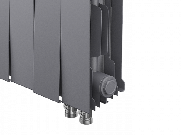 Радиатор биметаллический Royal Thermo PianoForte 200 /Silver Satin VDR - 12 секций, серебристый, RTP
