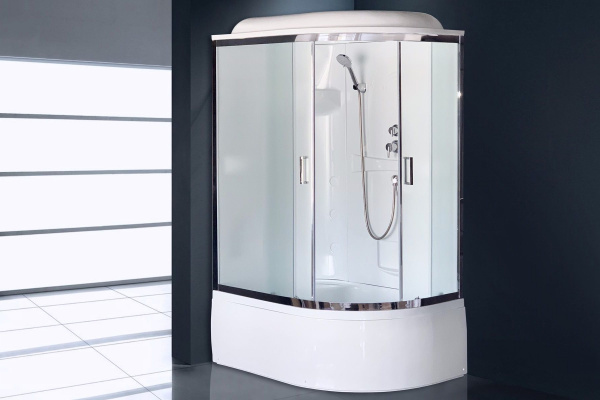Гидромассажный бокс Royal Bath 120х80х217, матовое стекло, хромированный профиль, левая, RB 8120ВК1-
