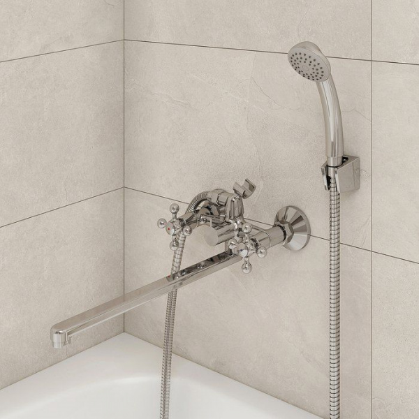Смеситель для ванны Milardo Duplex с длинным изливом, хром, DUPSBL2M10
