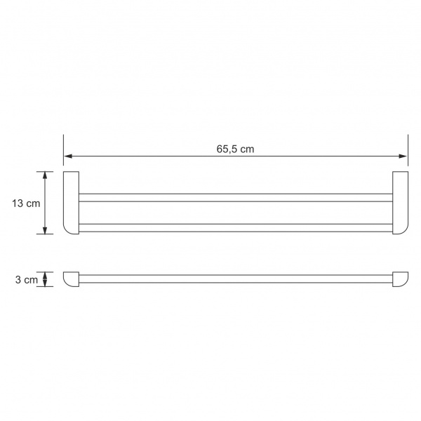 Держатель полотенец WasserKRAFT Kammel K-8300, K-8340