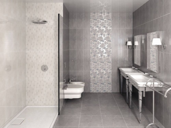 Плитка настенная Kerama Marazzi Низида 25х75 серый светлый структура 12095R