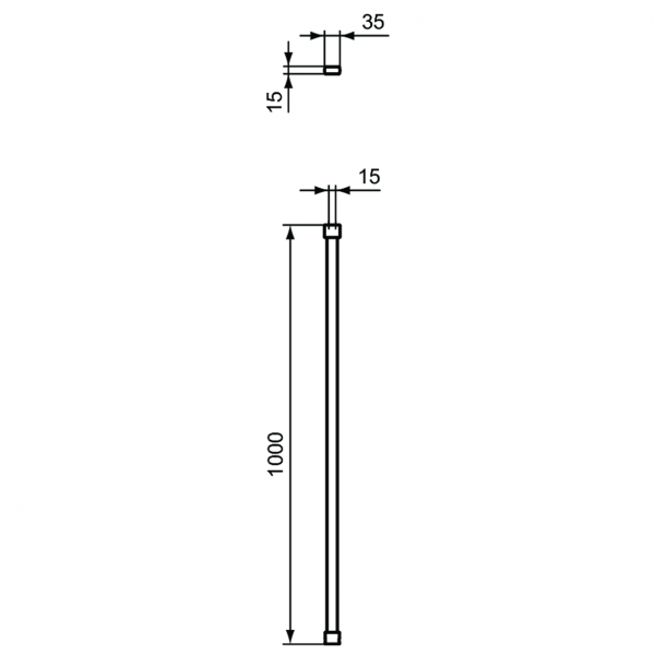 Прямой кронштейн Ideal Standard 1000 мм, T4891EO
