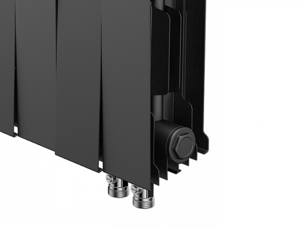 Радиатор биметаллический Royal Thermo PianoForte 200 /Noir Sable VDR - 20 секций, черный графитовый,