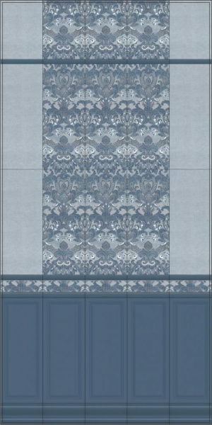 Плитка настенная Kerama Marazzi Лувр 20х50 голубой 7194