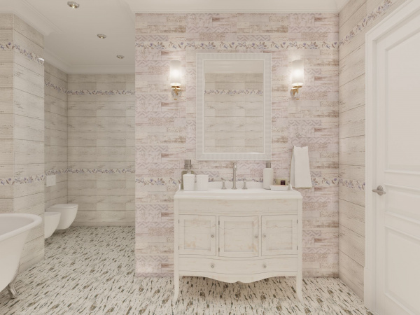 Керамическая плитка настенная Global Tile Сан-Ремо / San Remo Бел. 25x50, GT12VG