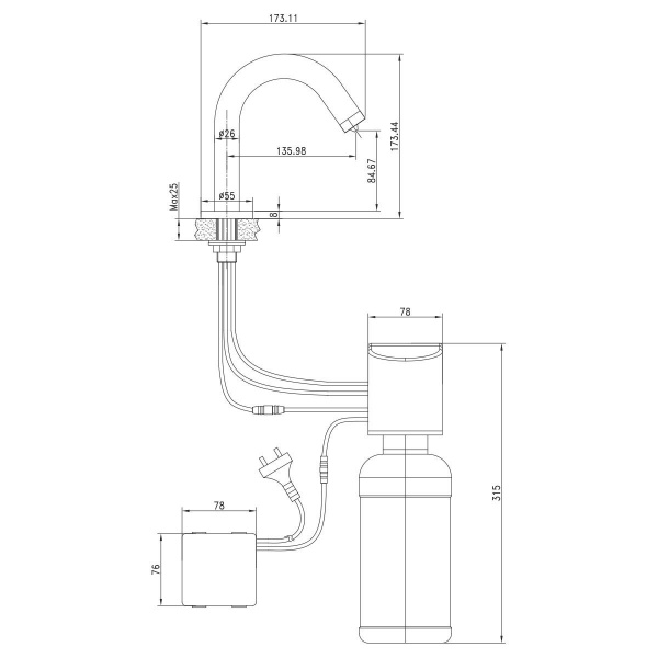 Дозатор бесконтактный Lemark, LM4644CE