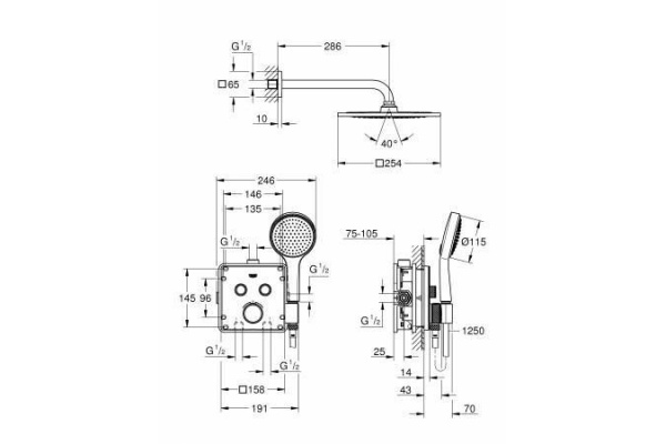 Душевая система Grohe Grohtherm SmartControl, хром, 34742000