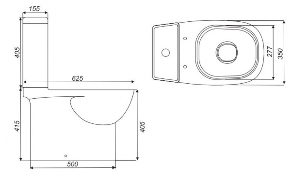 Унитаз-компакт Sanita Luxe Quadro, QDRSLCC01040522