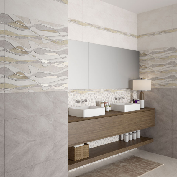 Керамическая плитка настенная Alma Ceramica рельефная Риалто / Rialto 246*740*10, TWU12RLT04R