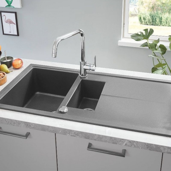 Смеситель для кухни Grohe Eurosmart 2021, высокий, хром, 30567000