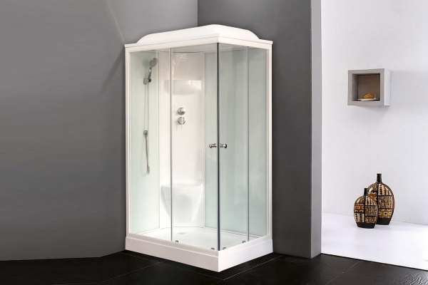 Гидромассажный бокс Royal Bath  120х80х217, белое/прозрачное стекло, белый профиль, левая, RB 8120HP