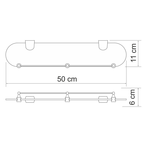 Полка WasserKRAFT Berkel K-6800, K-6844