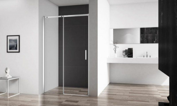 Душевая дверь BelBagno 1500x1950, прозрачное стекло, хромированный профиль, ACQUA-BF-1-150-C-Cr
