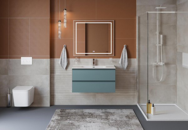 Тумба под раковину BelBagno KRAFT-800-2C-SO-AO, голубой матовый
